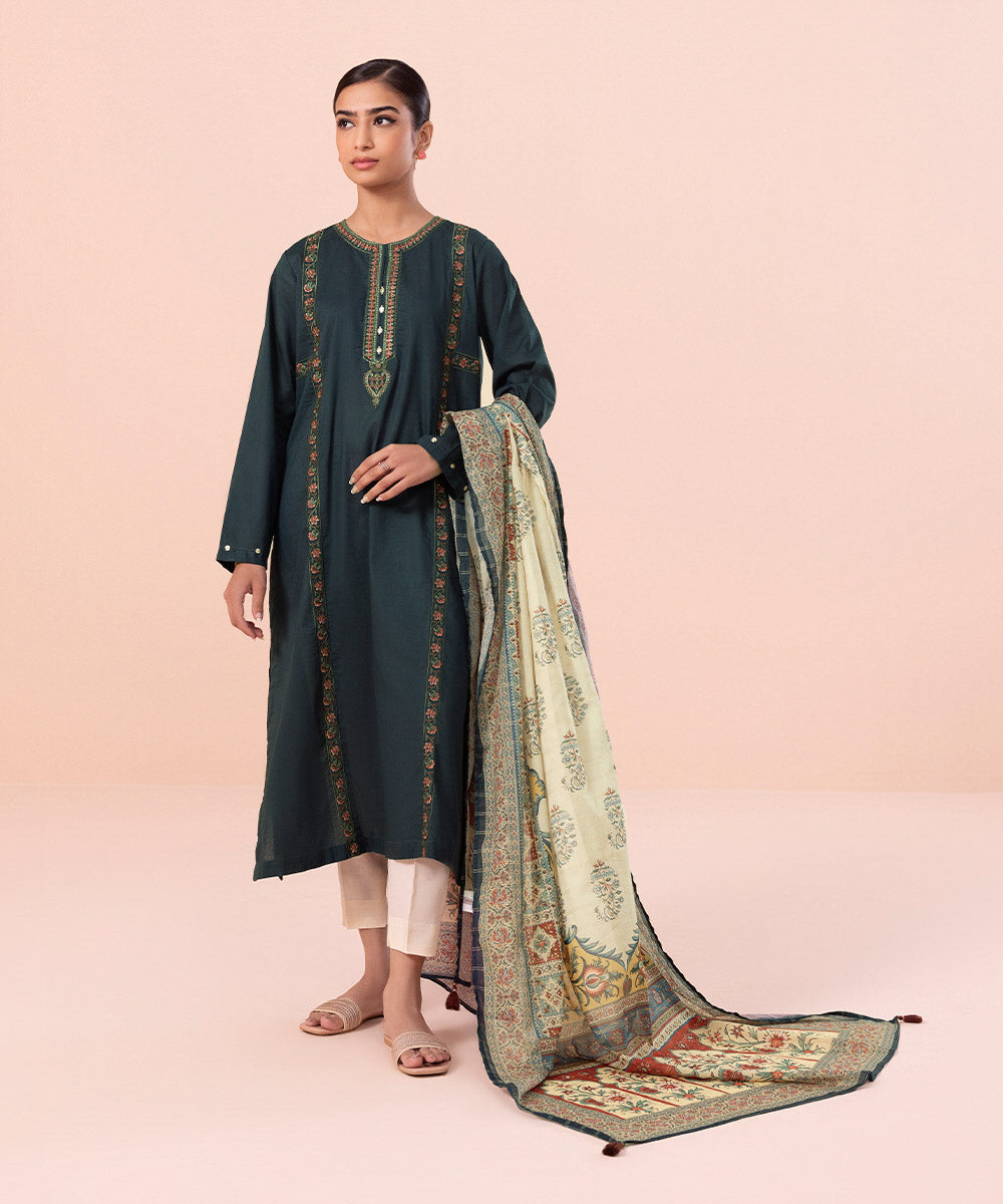 Printed Zari Cotton Dupatta