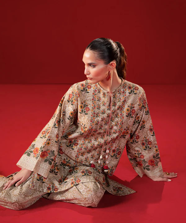 2 Piece - Embroidered Khaddar Suit