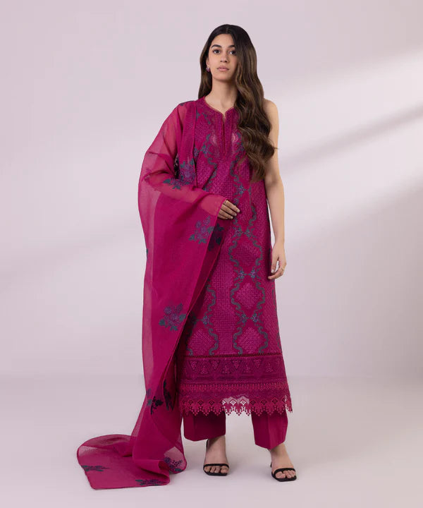 3 Piece - Embroidered Lawn Suit