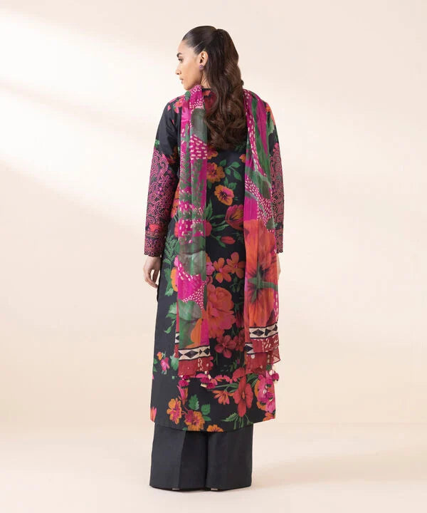 3 Piece - Embroidered Cotton Suit