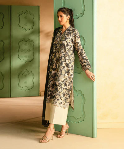 3 Piece - Embroidered Jacquard Suit