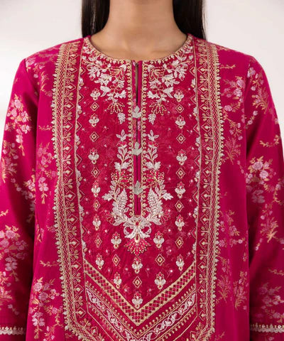 3 Piece - Embroidered Jacquard Suit