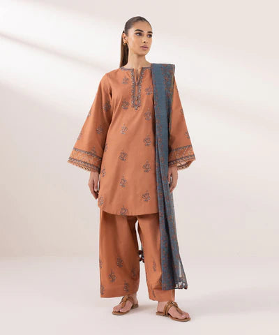 3 Piece - Embroidered Multi Neps Suit