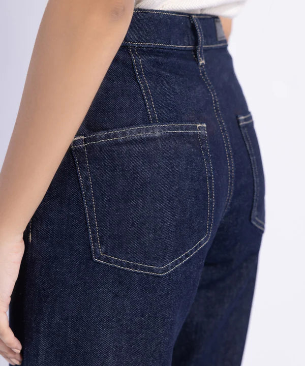 Straight Fit Denim with Turn-Up Hem