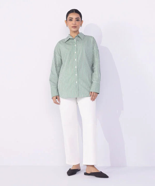 Regular-Fit Button Through Shirt