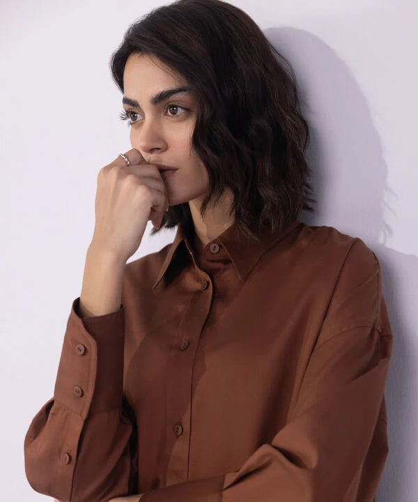 Brown Button Through Shirt