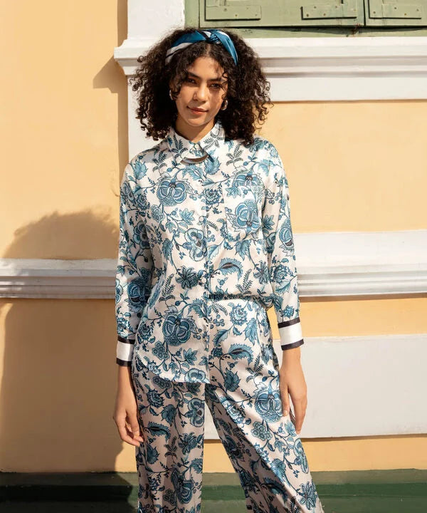 Printed Satin Shirt
